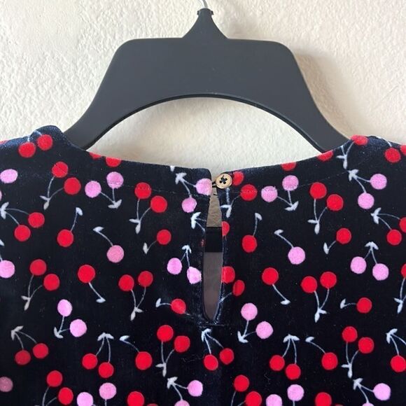 J Crew Crewcuts Velvet Cherries Shift Dress - Picture 10 of 14